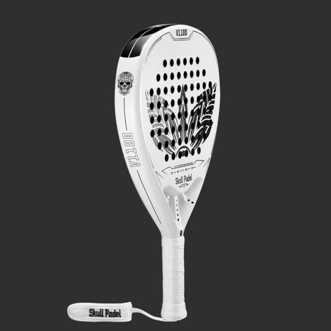 SKULL PADEL V1100 - WHITE LEAF 24K (LIKE NEW)