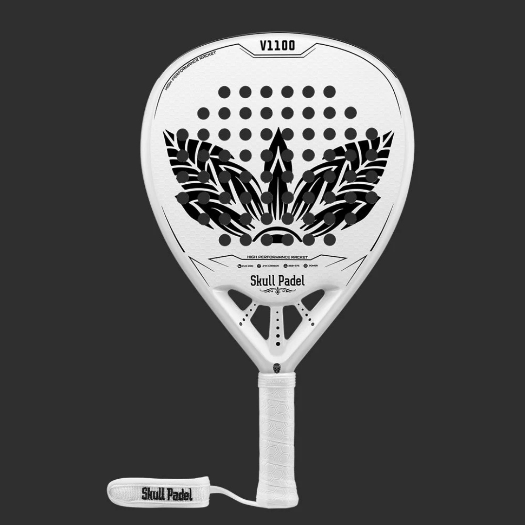 SKULL PADEL V1100 - WHITE LEAF 24K (LIKE NEW)