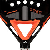 A image of the Adidas Cross it team padel racket with the view of the racket heart. 