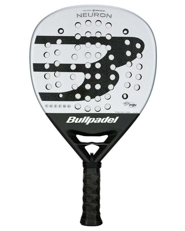 A image of the bullpadel padel racket neuron 2025 with a straight on view of the racket. 